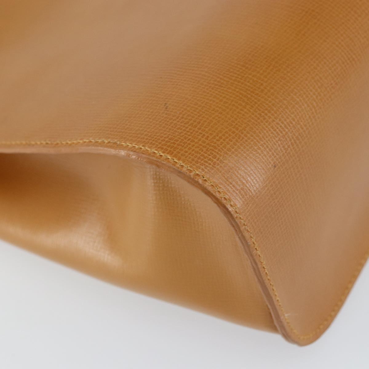 Christian Dior Hand Bag Leather Brown Gold Auth ep12336