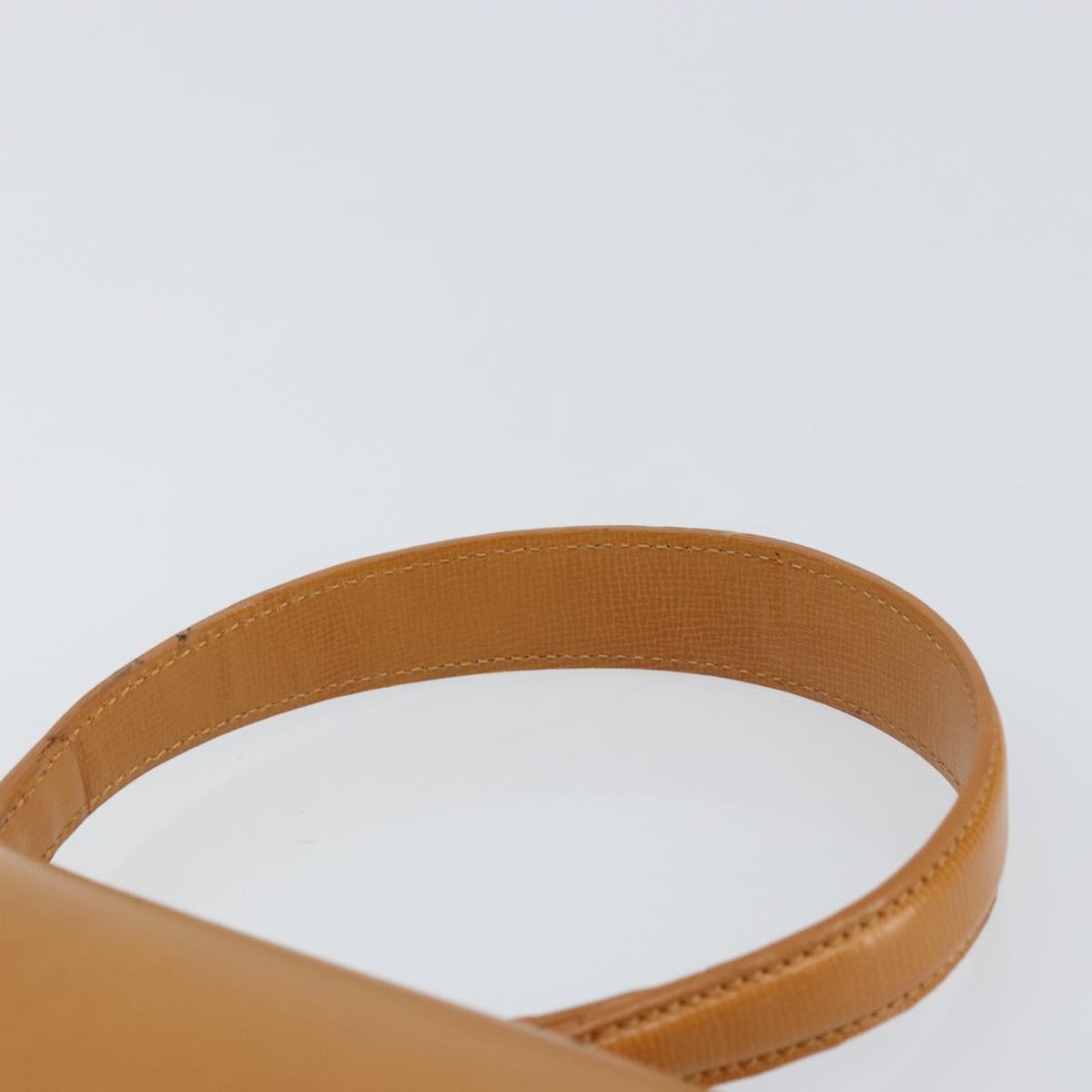 Christian Dior Hand Bag Leather Brown Gold Auth ep12336