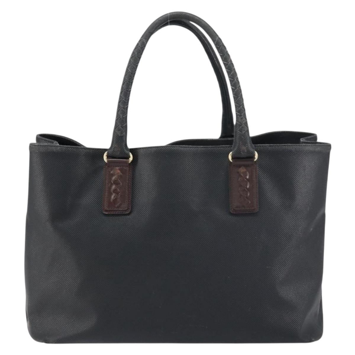 BOTTEGA VENETA Tote Bag Leather Black Gold Auth ep12337