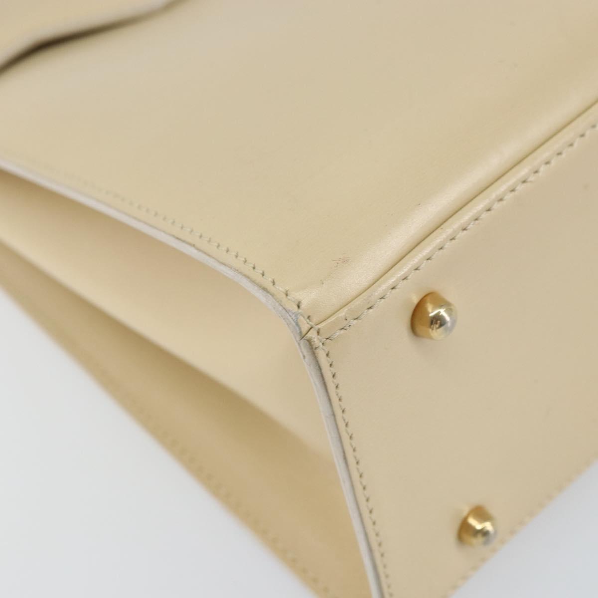 GUCCI Hand Bag Leather Beige Gold 000 2026 0258 Auth ep12356