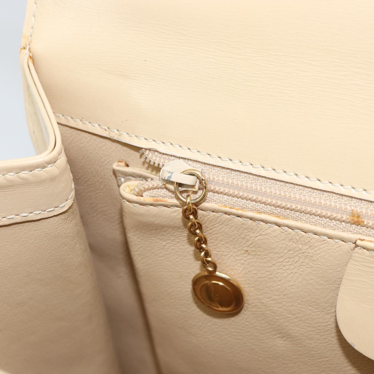 GUCCI Hand Bag Leather Beige Gold 000 2026 0258 Auth ep12356
