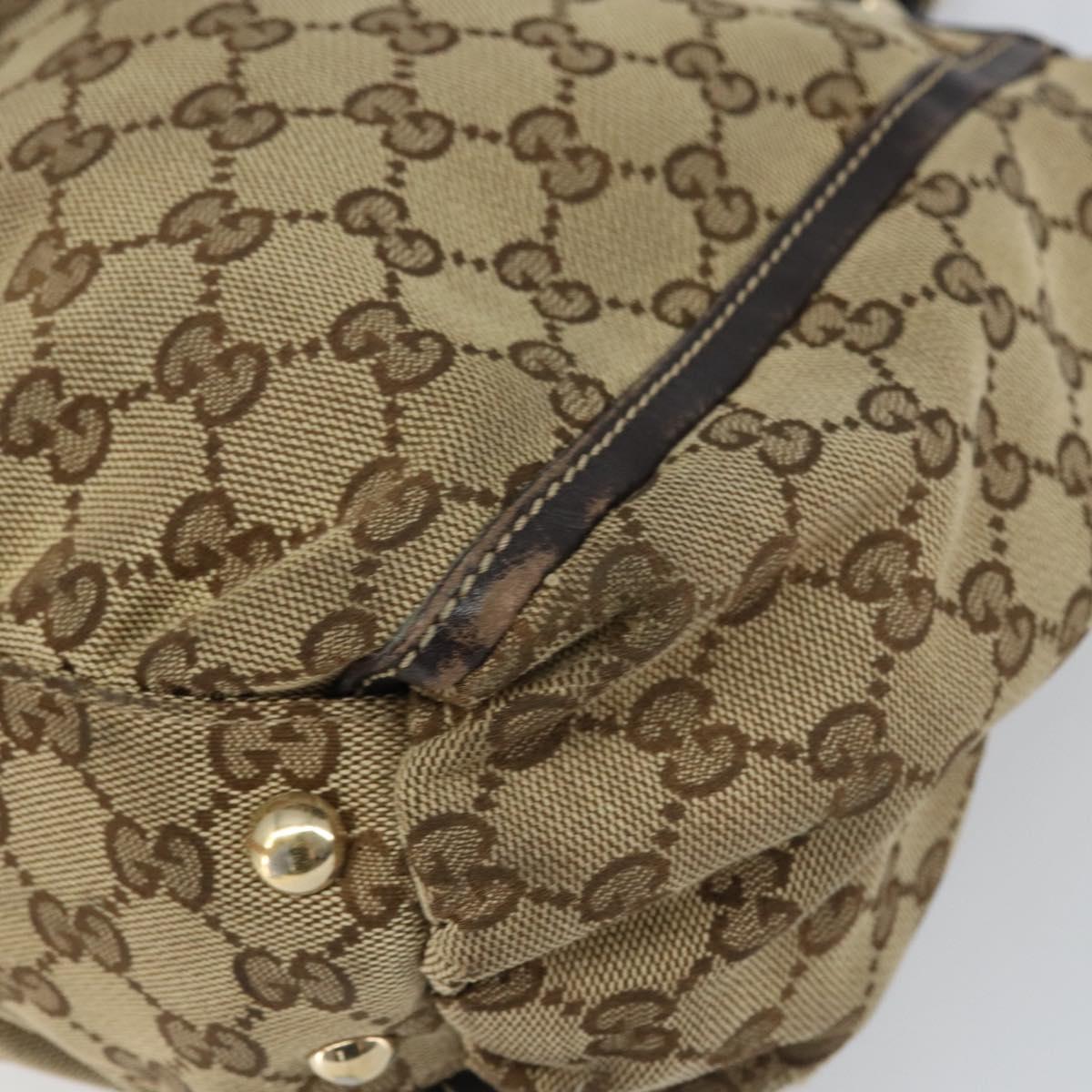 GUCCI GG Canvas Abbey Tote Bag Beige Gold 189831 Auth ep12363