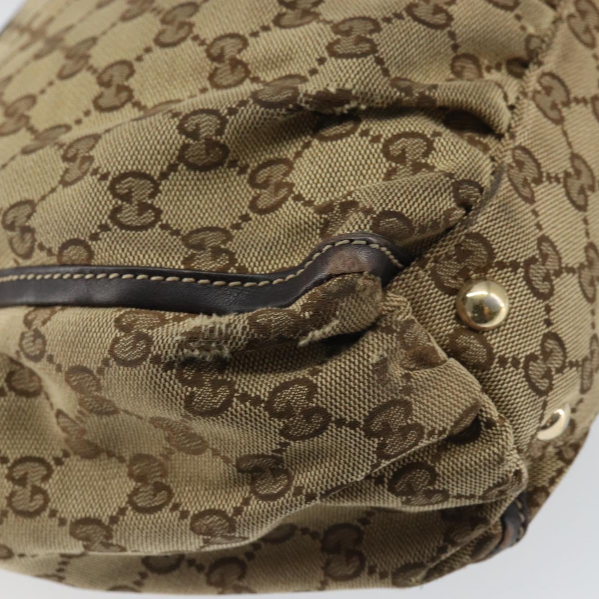 GUCCI GG Canvas Abbey Tote Bag Beige Gold 189831 Auth ep12363
