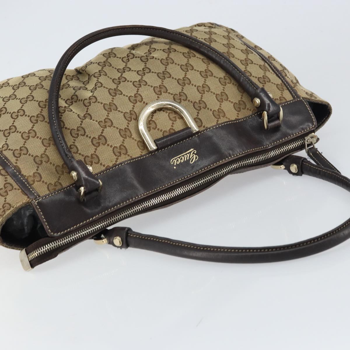 GUCCI GG Canvas Abbey Tote Bag Beige Gold 189831 Auth ep12363