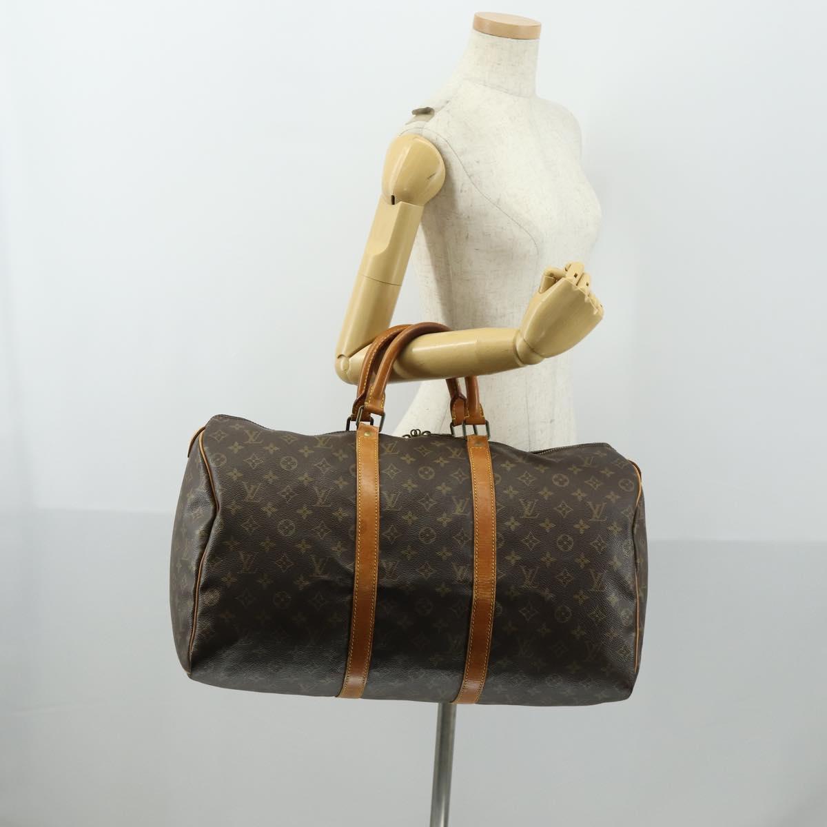 LOUIS VUITTON Monogram Keepall 50 Boston Bag M41426 LV Auth ep12366
