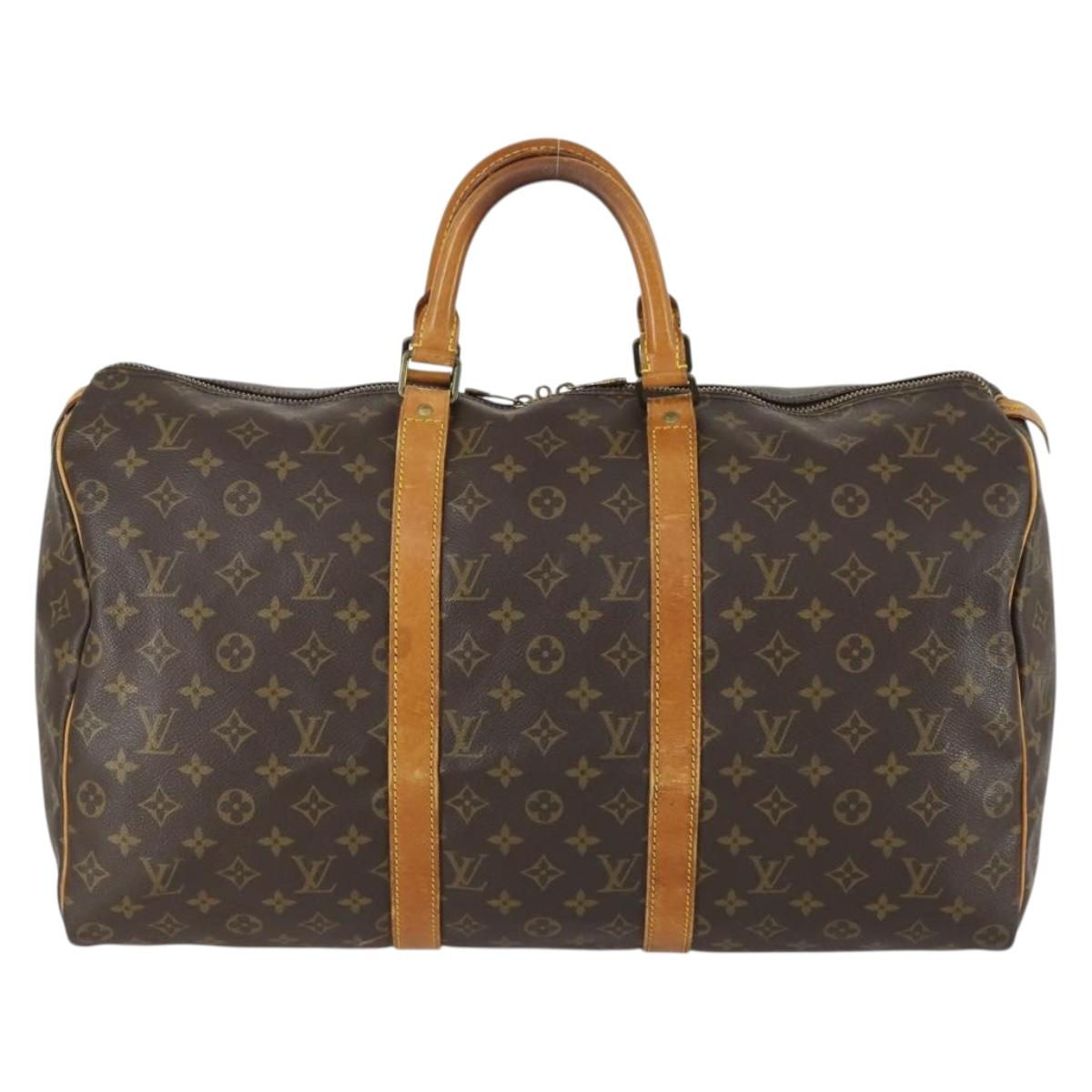LOUIS VUITTON Monogram Keepall 50 Boston Bag M41426 LV Auth ep12366