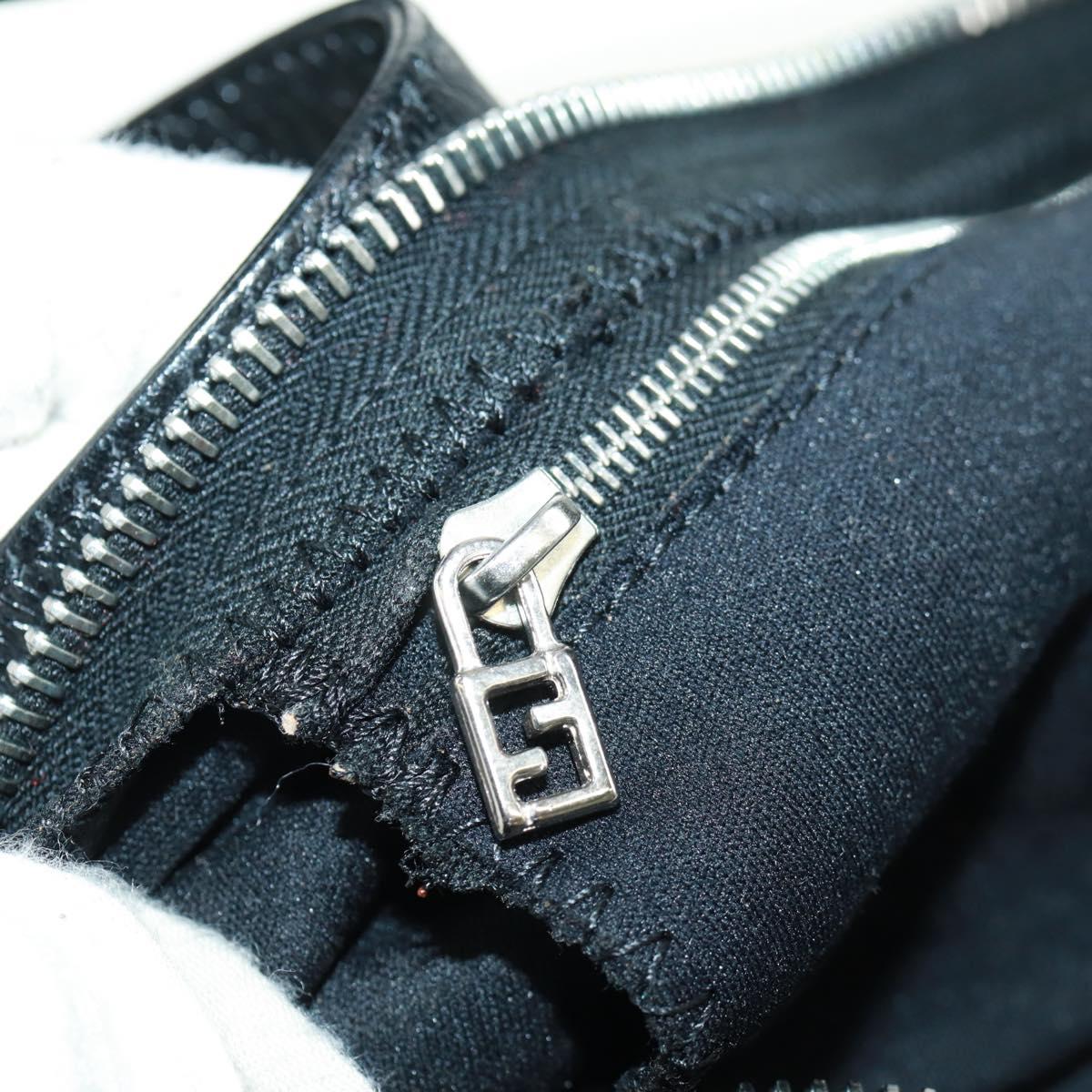 FENDI Mamma Baguette Shoulder Bag Nylon Black Silver Auth ep12368