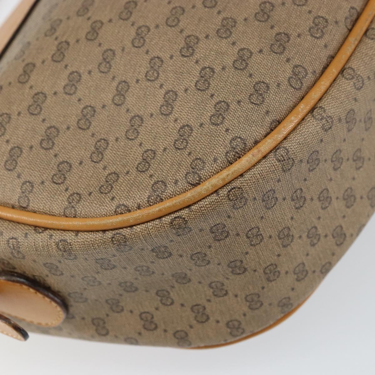 GUCCI Micro GG Supreme Shoulder Bag PVC Beige Gold 001 115 4001 Auth ep12369
