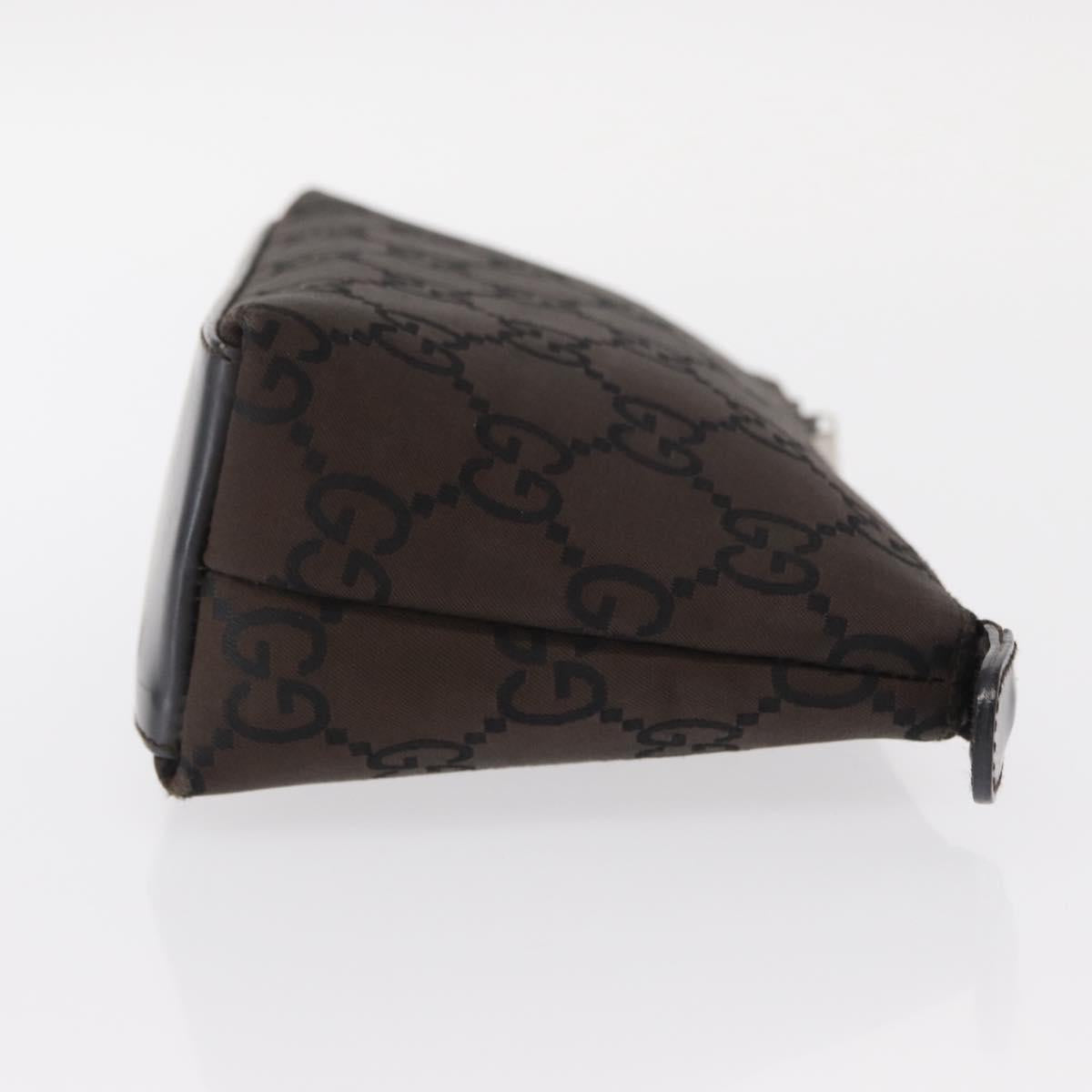GUCCI GG Canvas Pouch Brown Auth ep12370