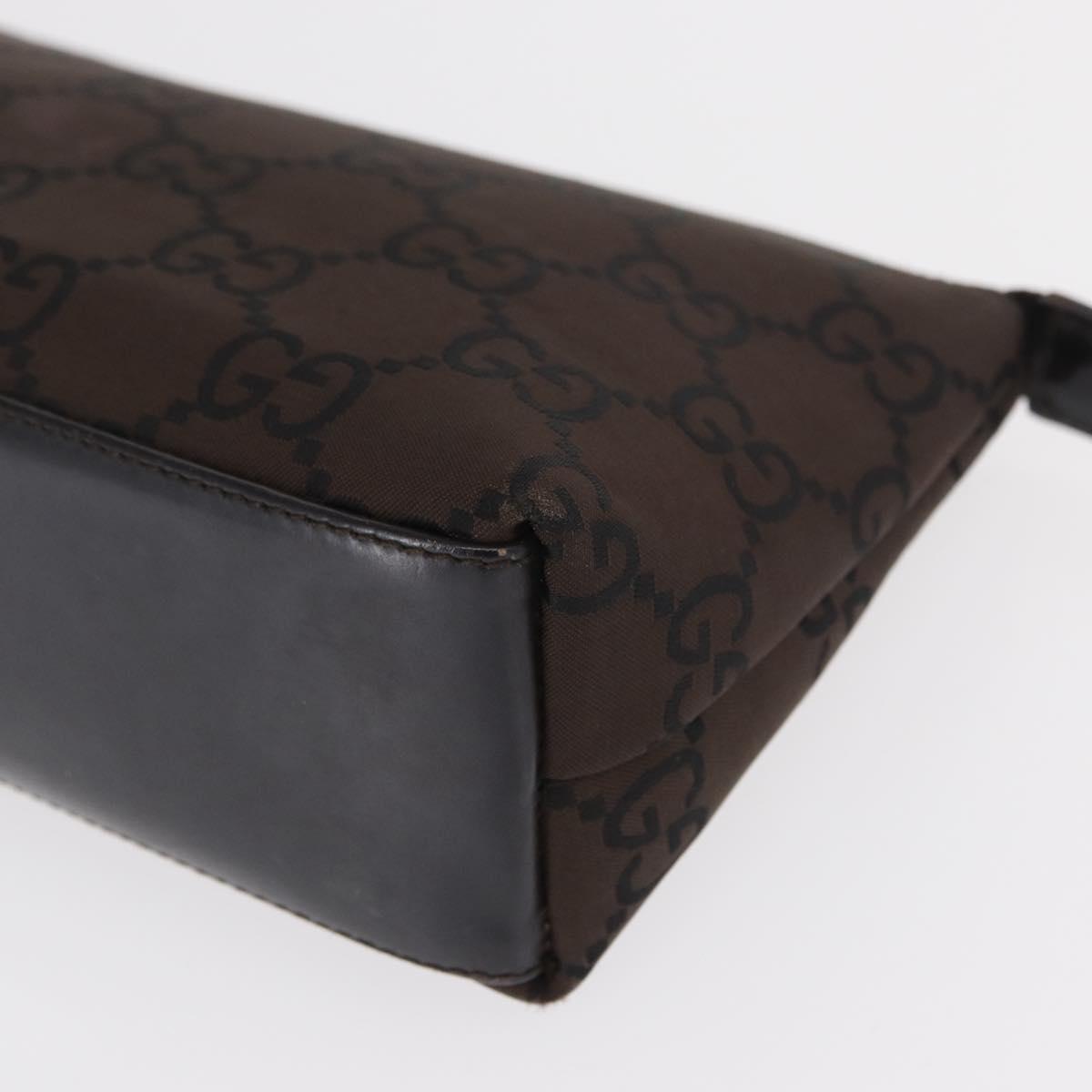 GUCCI GG Canvas Pouch Brown Auth ep12370