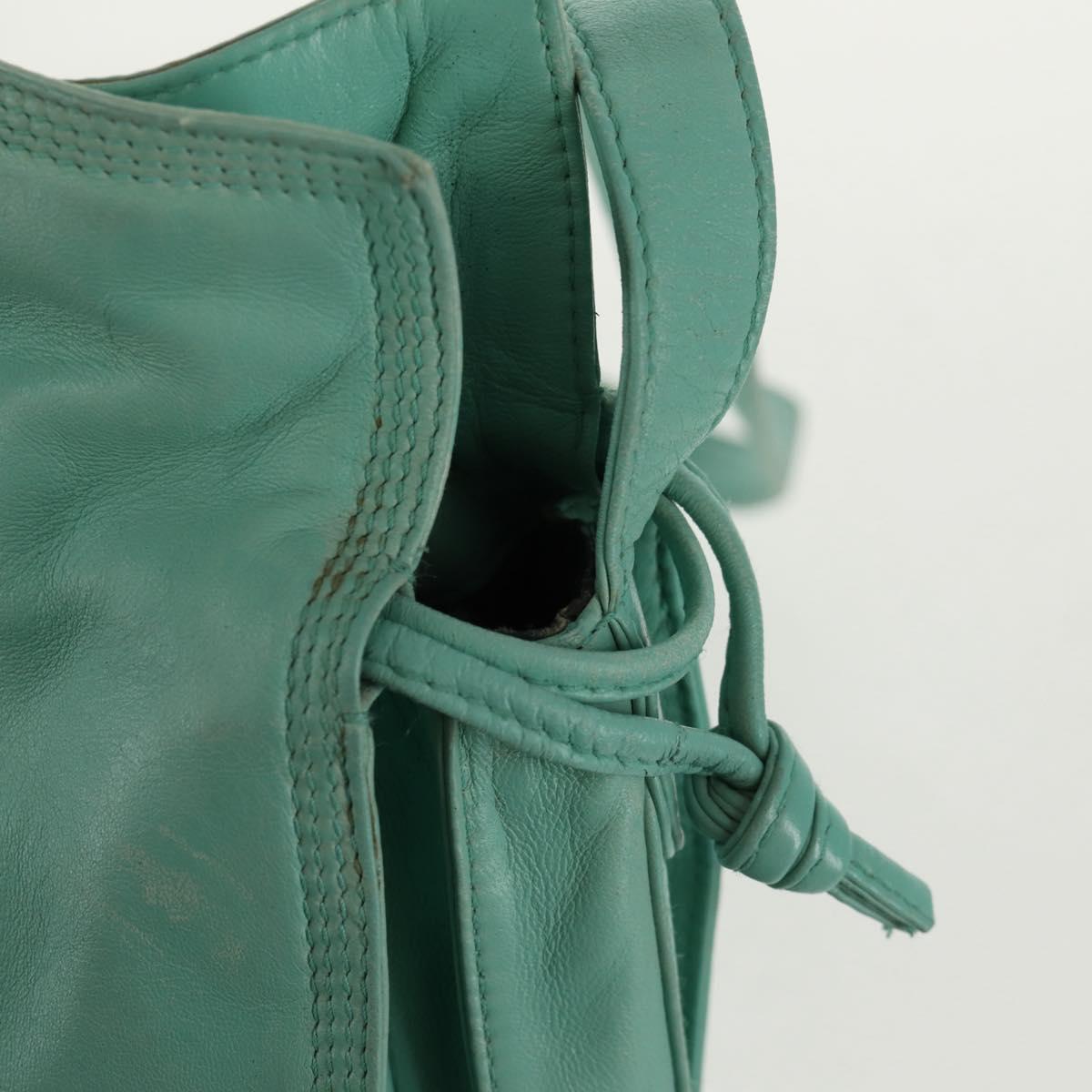 LOEWE Anagram Shoulder Bag Leather Peppermint Auth ep12375