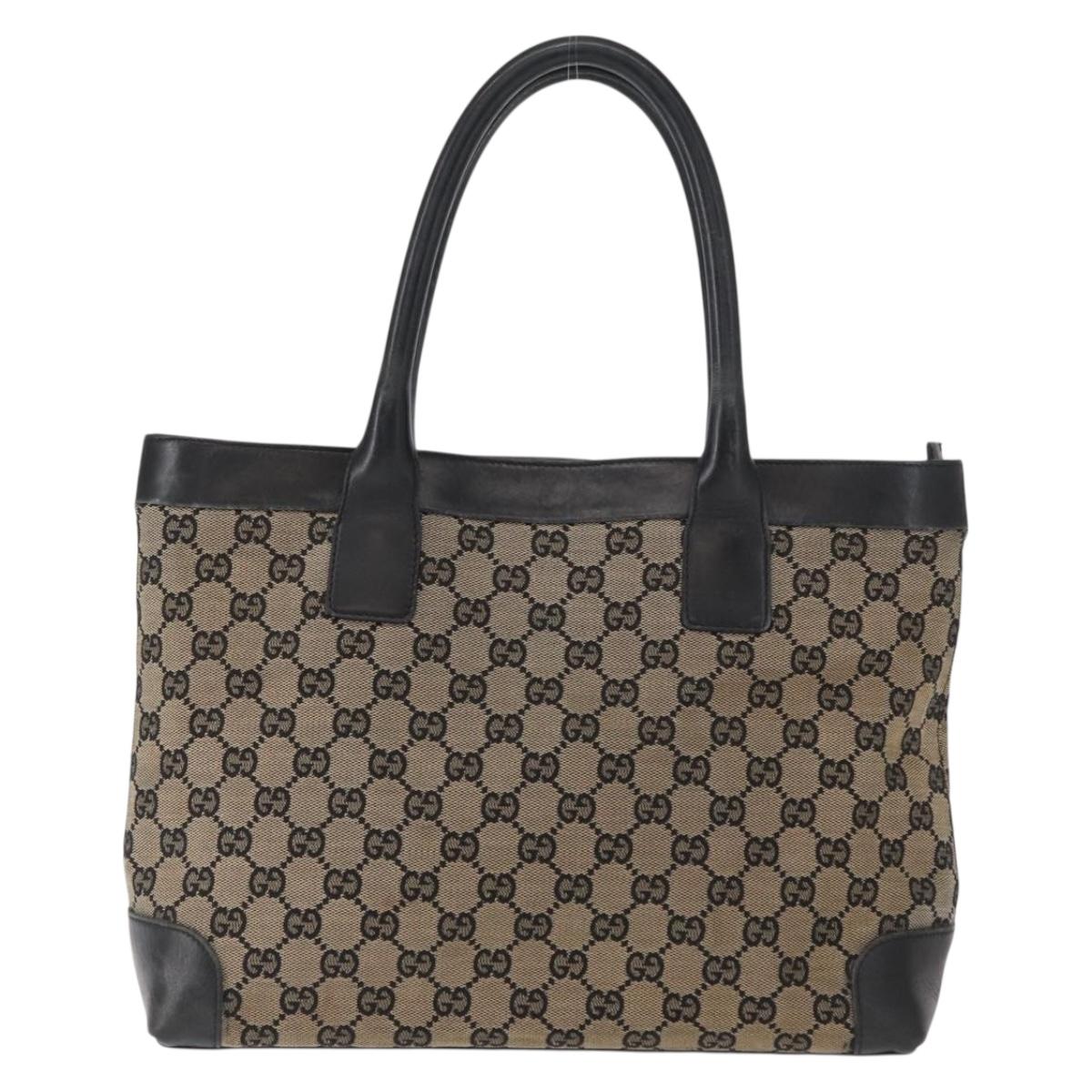 GUCCI GG Canvas Tote Bag Navy 002 1119 1705 Auth ep12380