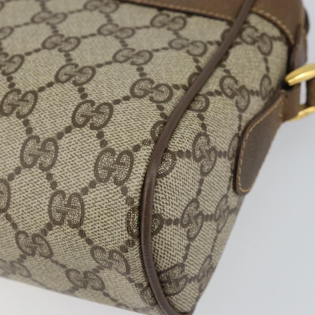 GUCCI GG Supreme Web Sherry Line Bag PVC Beige Gold 56 02 088 Auth ep12386