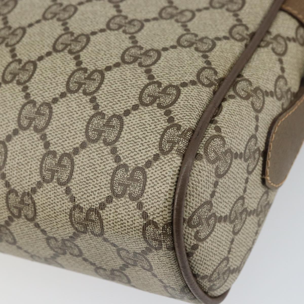GUCCI GG Supreme Web Sherry Line Bag PVC Beige Gold 56 02 088 Auth ep12386