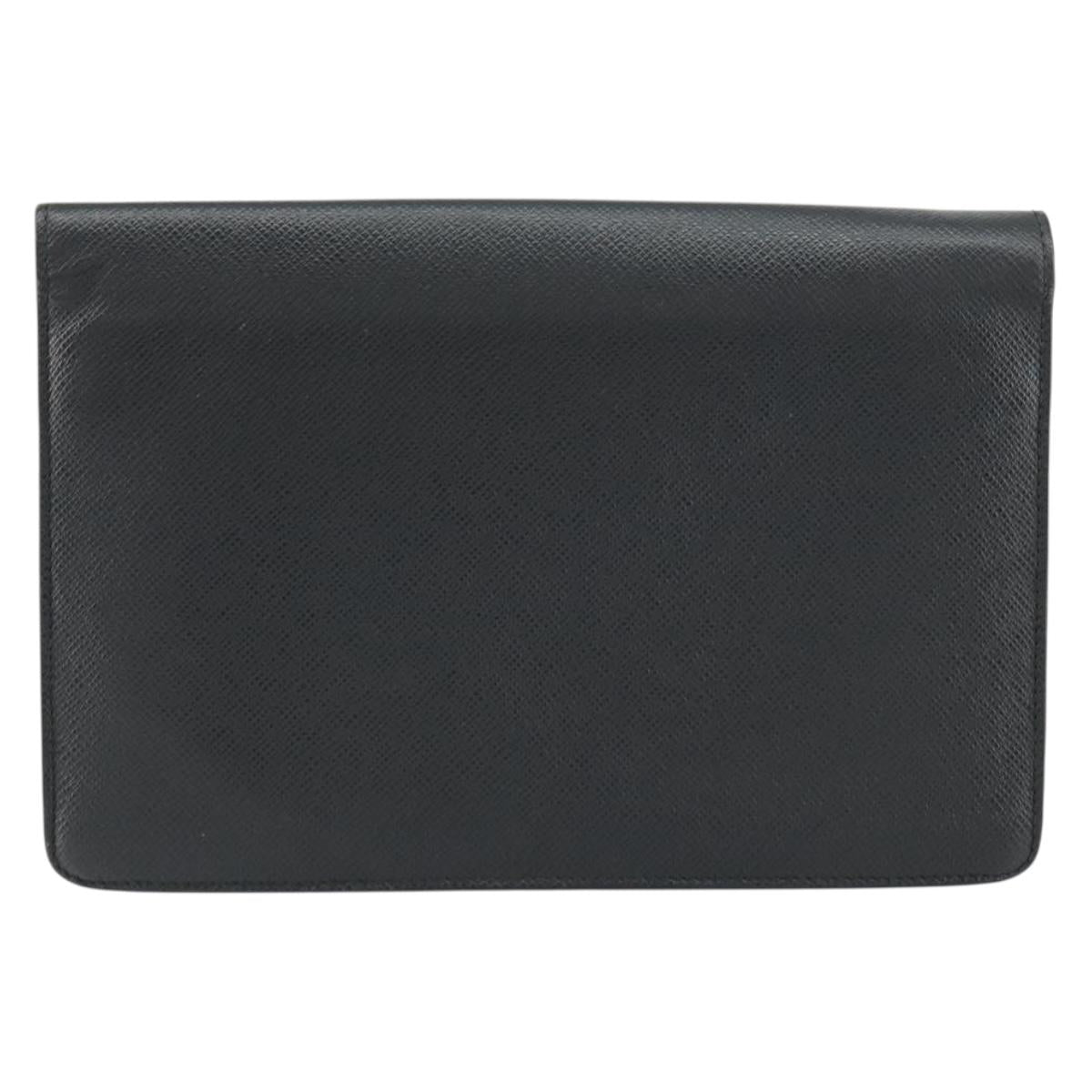 LOUIS VUITTON Taiga Belair Clutch Bag Ardoise M32592 LV Auth ep12406