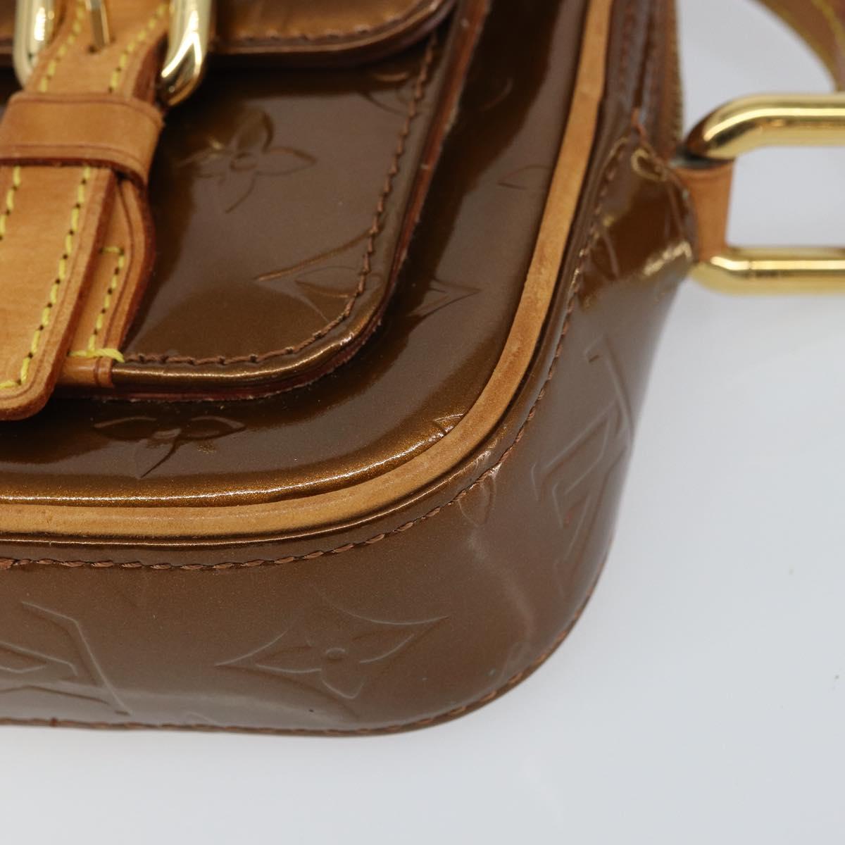LOUIS VUITTON Monogram Vernis Christie PM Bag Bronze M91111 Auth ep12411