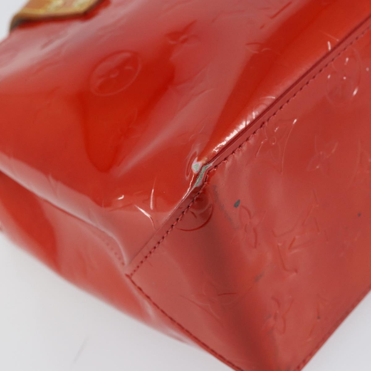LOUIS VUITTON Monogram Vernis Reade PM Hand Bag Red Rouge M91088 LV Auth ep12416