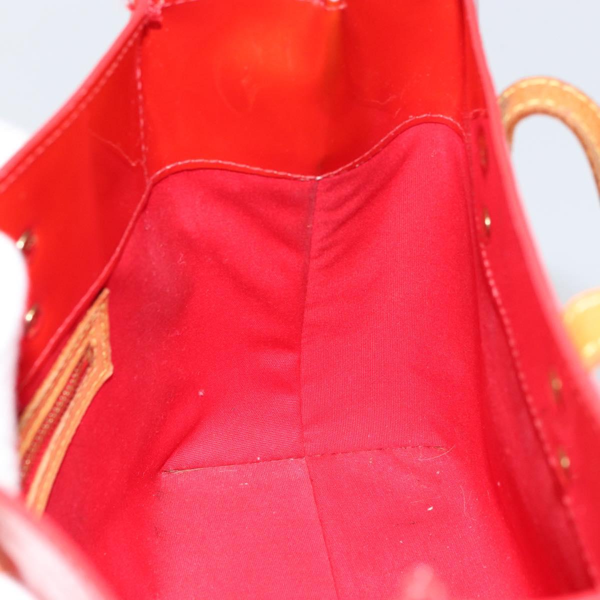 LOUIS VUITTON Monogram Vernis Reade PM Hand Bag Red Rouge M91088 LV Auth ep12416