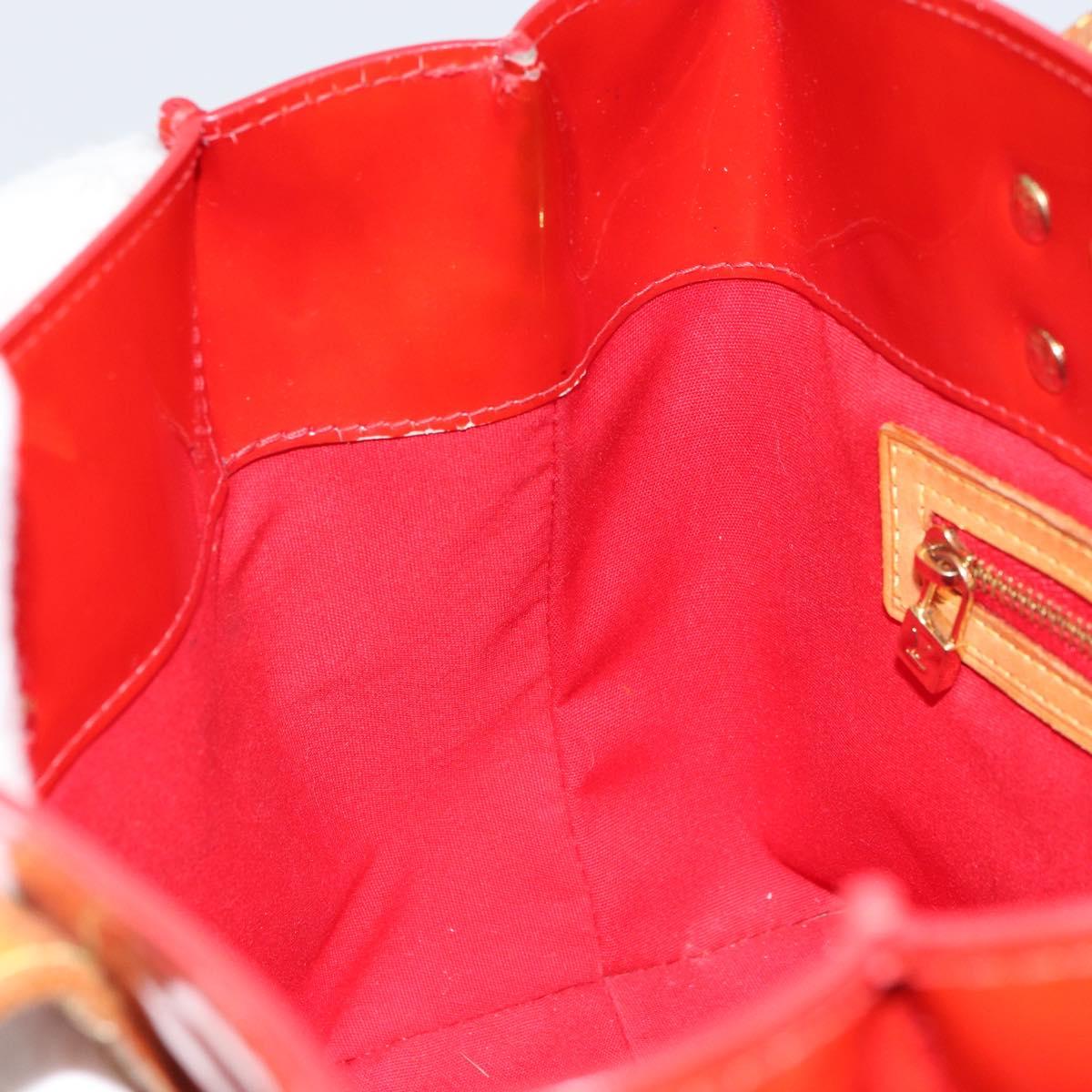 LOUIS VUITTON Monogram Vernis Reade PM Hand Bag Red Rouge M91088 LV Auth ep12416