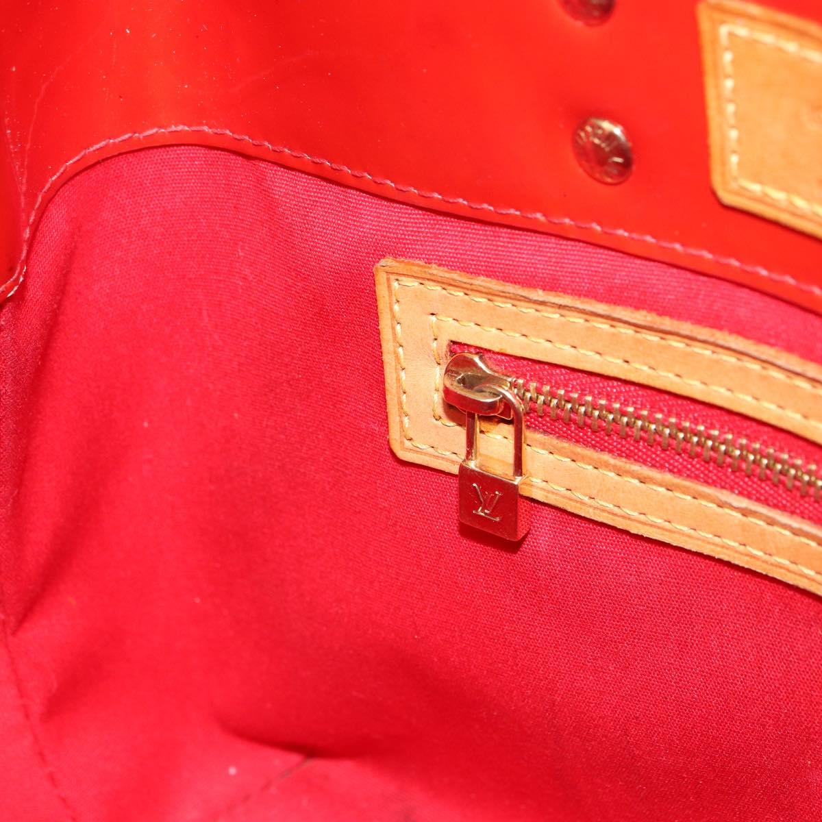 LOUIS VUITTON Monogram Vernis Reade PM Hand Bag Red Rouge M91088 LV Auth ep12416