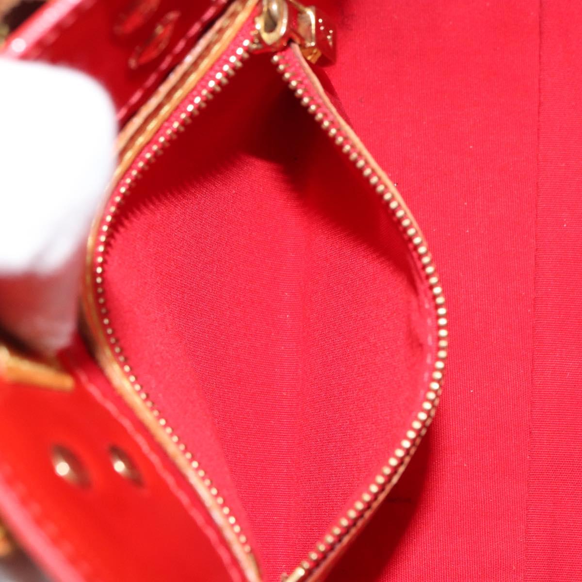LOUIS VUITTON Monogram Vernis Reade PM Hand Bag Red Rouge M91088 LV Auth ep12416