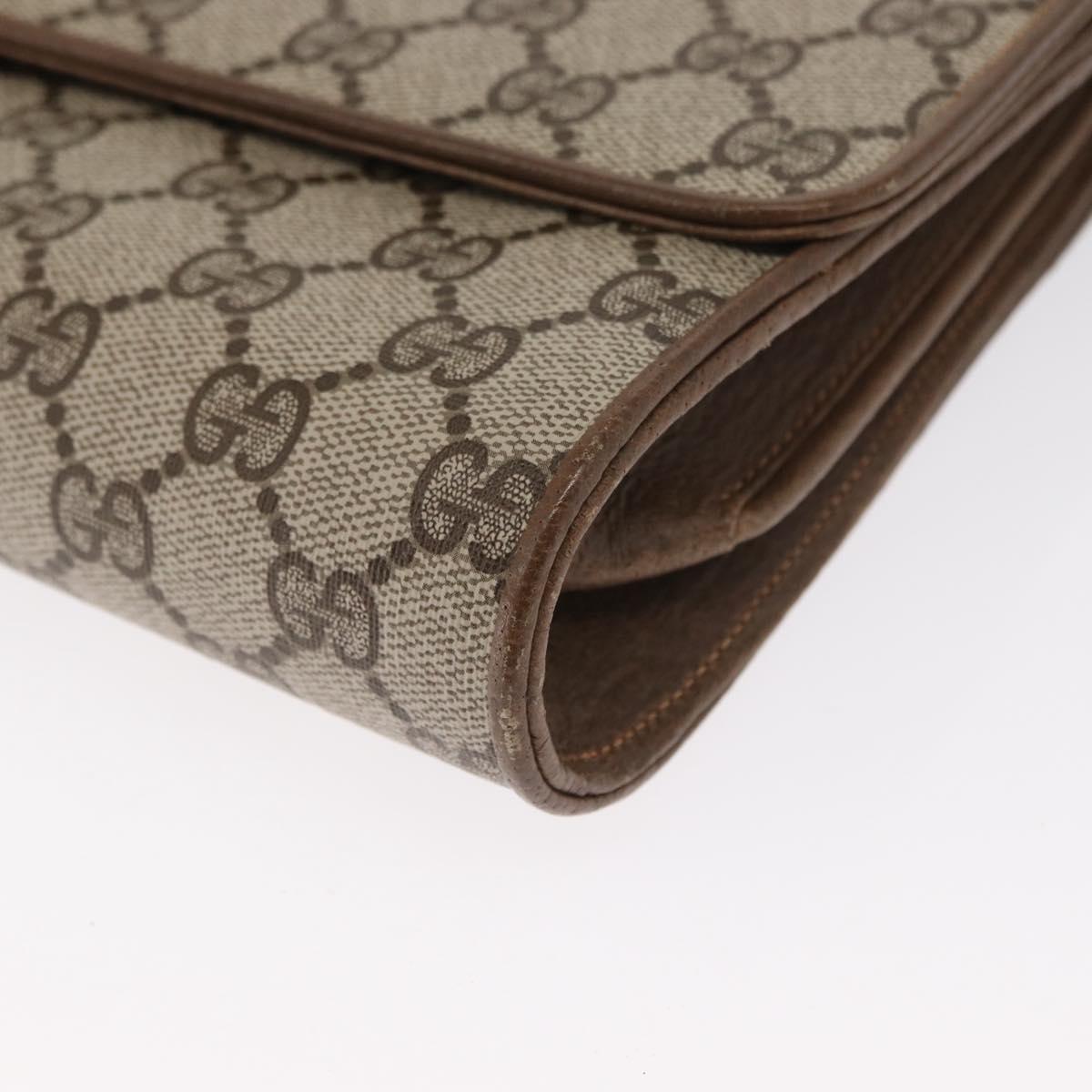 GUCCI GG Supreme Shoulder Bag PVC Beige Gold 904 02 050 Auth ep12421