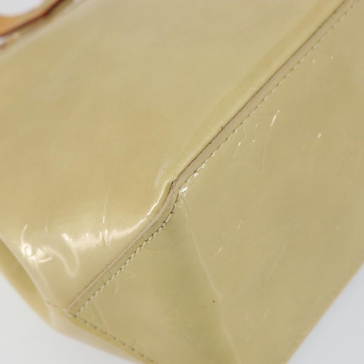 LOUIS VUITTON Monogram Vernis Reade PM Hand Bag Beige M91334 LV Auth ep12426