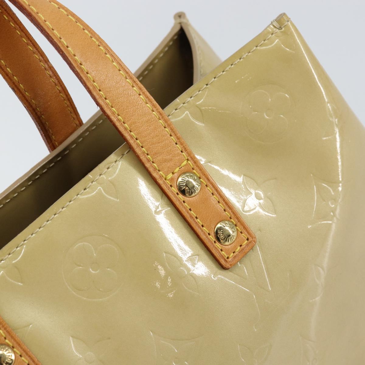 LOUIS VUITTON Monogram Vernis Reade PM Hand Bag Beige M91334 LV Auth ep12426