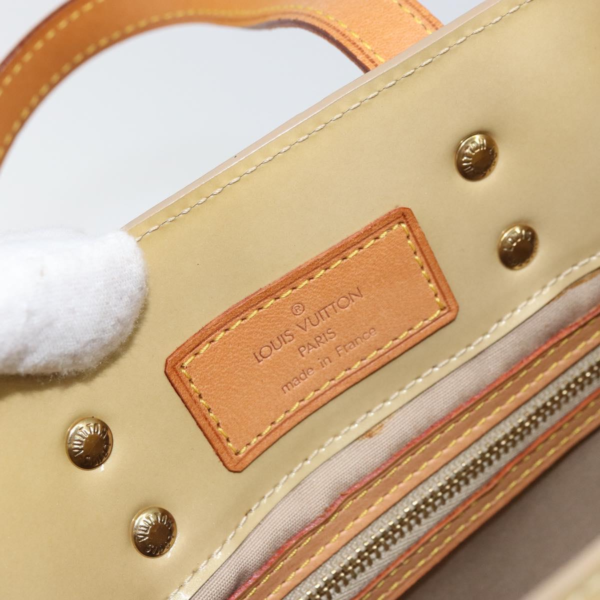 LOUIS VUITTON Monogram Vernis Reade PM Hand Bag Beige M91334 LV Auth ep12426