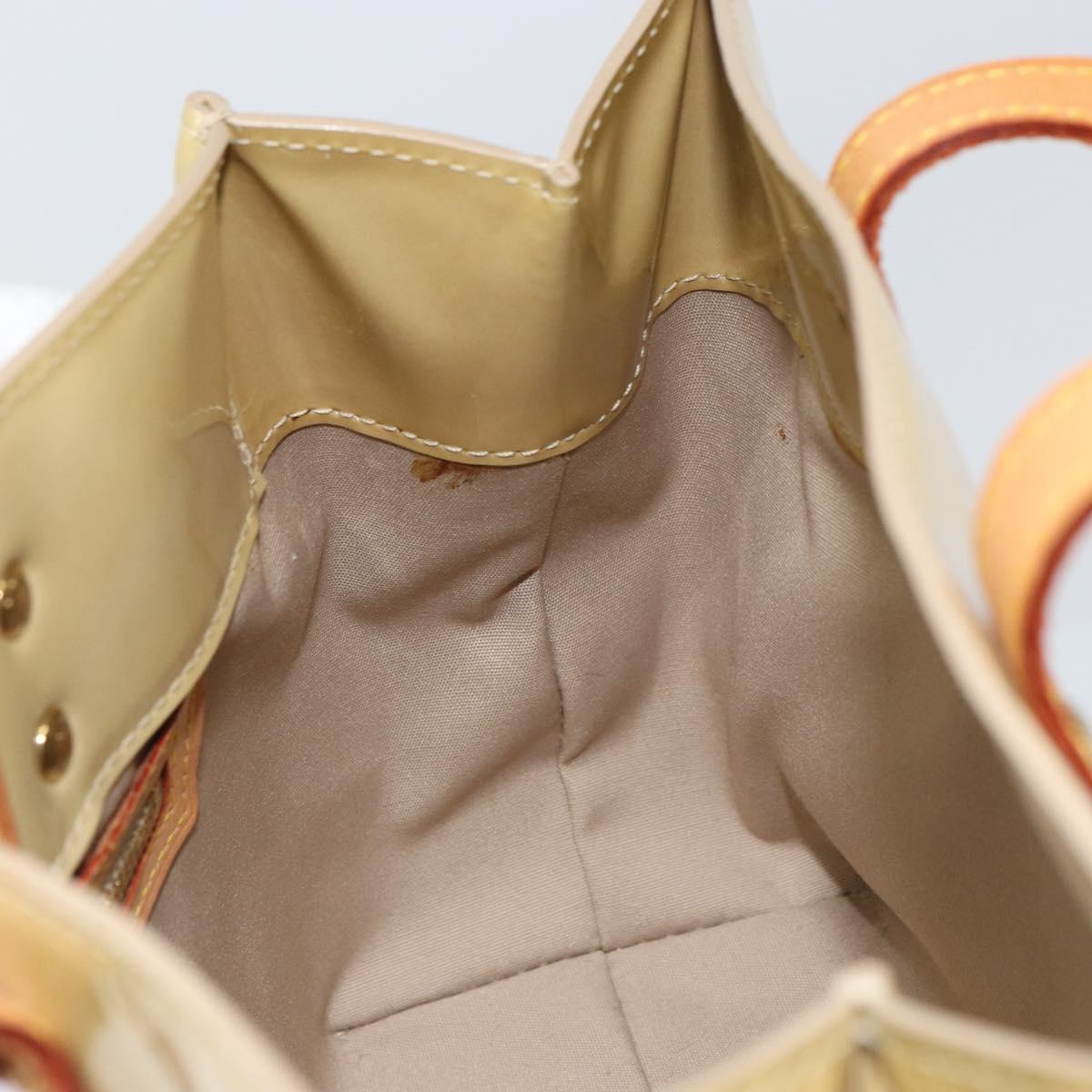 LOUIS VUITTON Monogram Vernis Reade PM Hand Bag Beige M91334 LV Auth ep12426