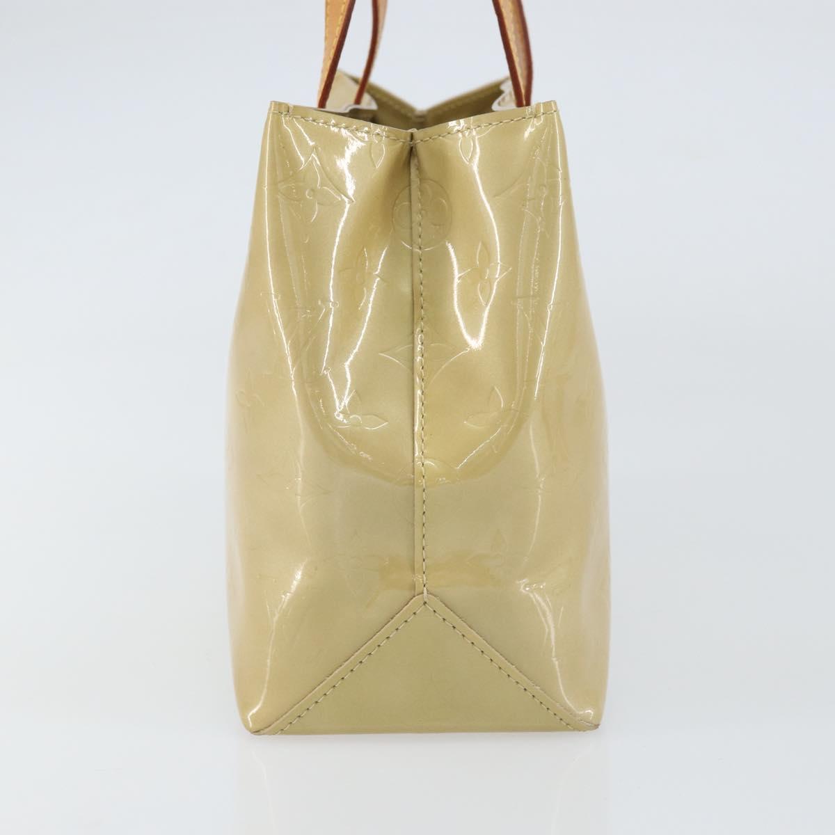 LOUIS VUITTON Monogram Vernis Reade PM Hand Bag Beige M91334 LV Auth ep12426