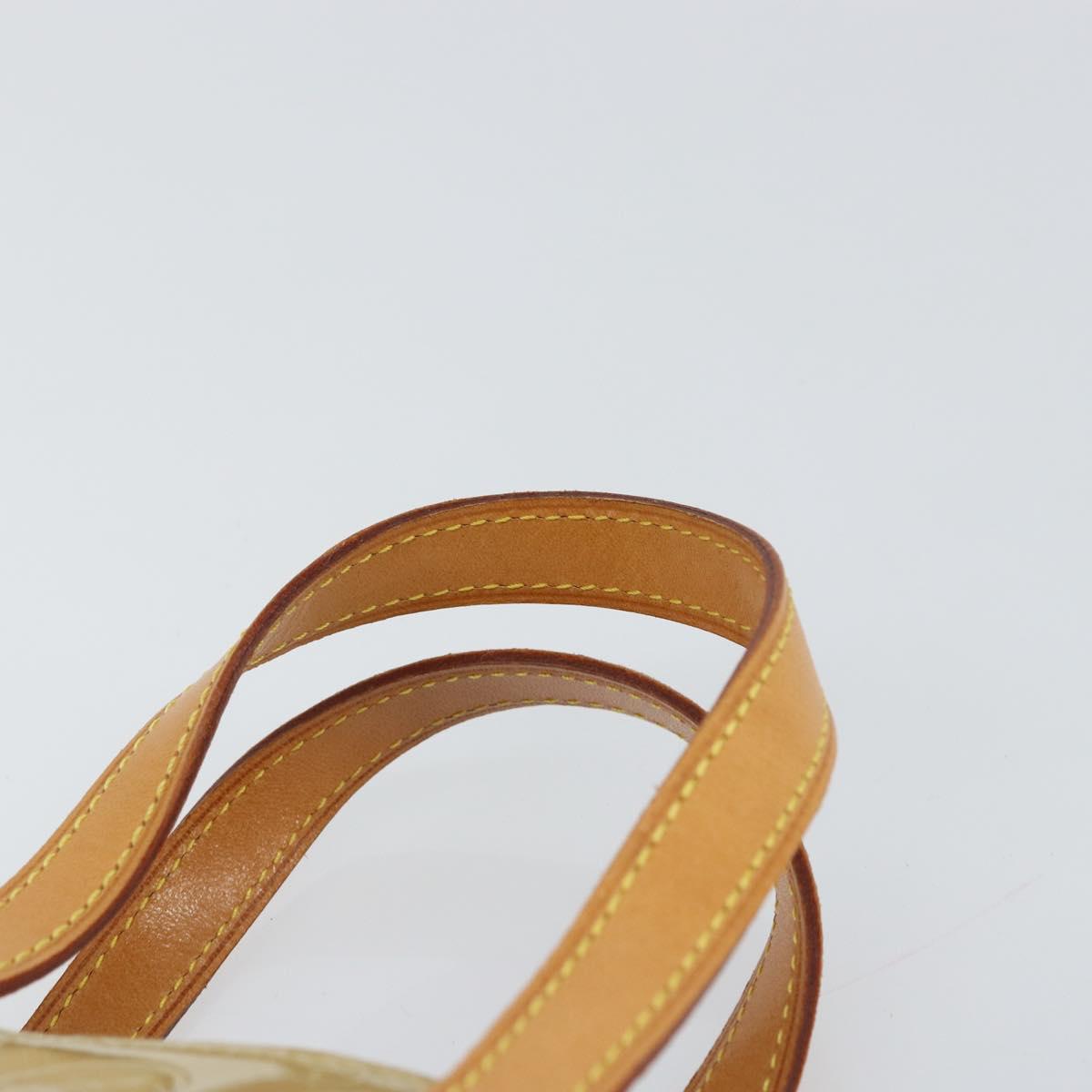 LOUIS VUITTON Monogram Vernis Reade PM Hand Bag Beige M91334 LV Auth ep12426