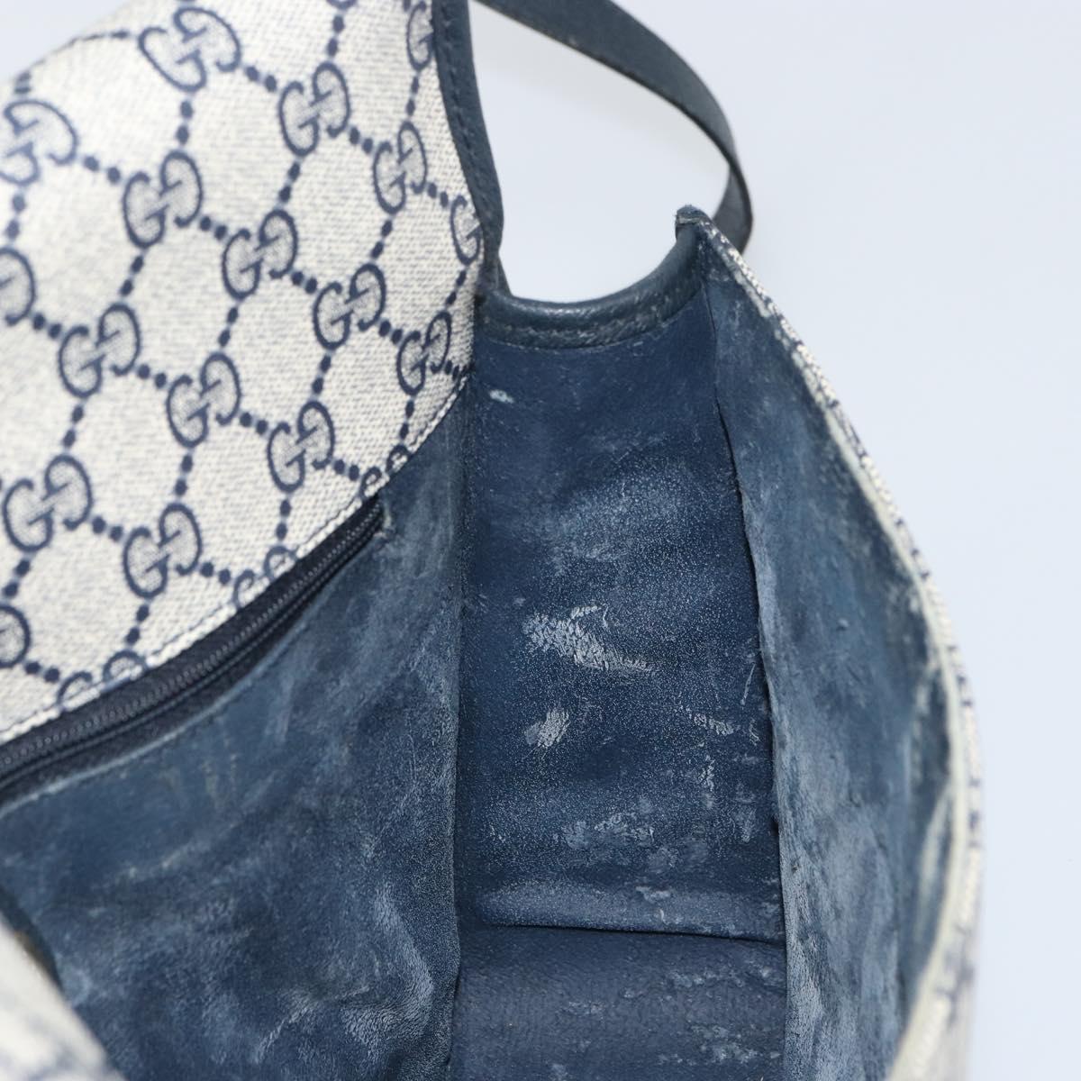 GUCCI GG Supreme Shoulder Bag PVC Navy Gold 001 116 0847 Auth ep12430