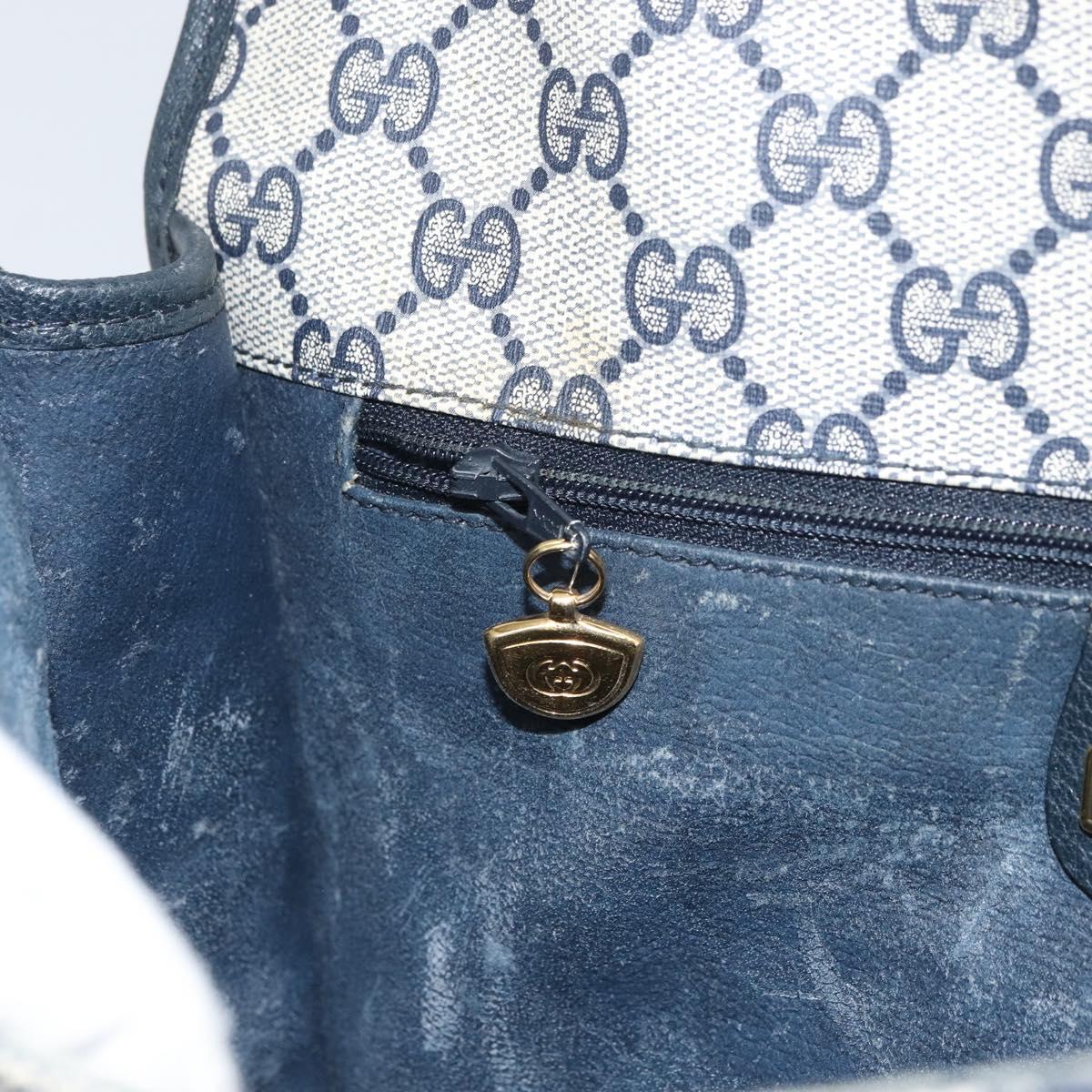 GUCCI GG Supreme Shoulder Bag PVC Navy Gold 001 116 0847 Auth ep12430