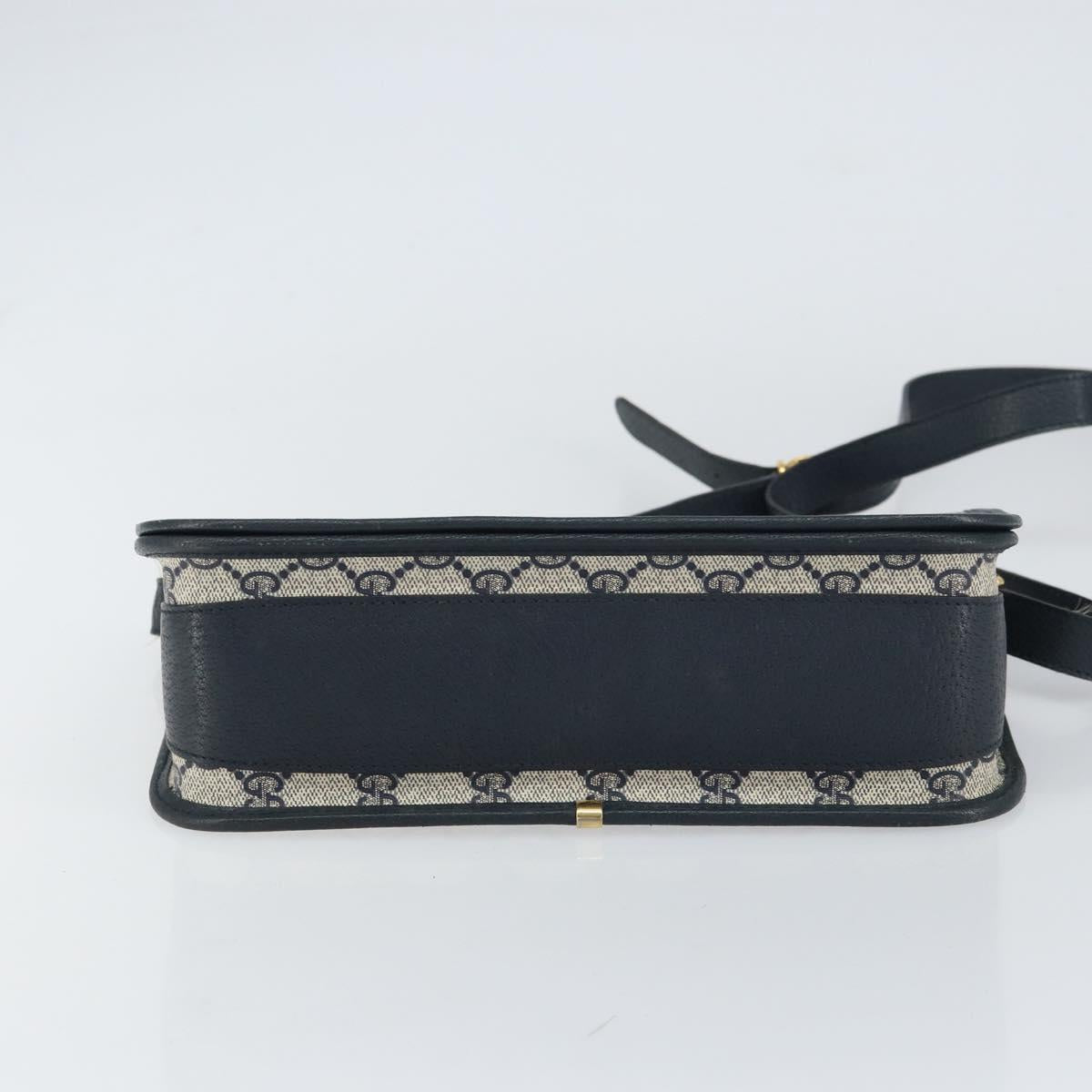 GUCCI GG Supreme Shoulder Bag PVC Navy Gold 001 116 0847 Auth ep12430