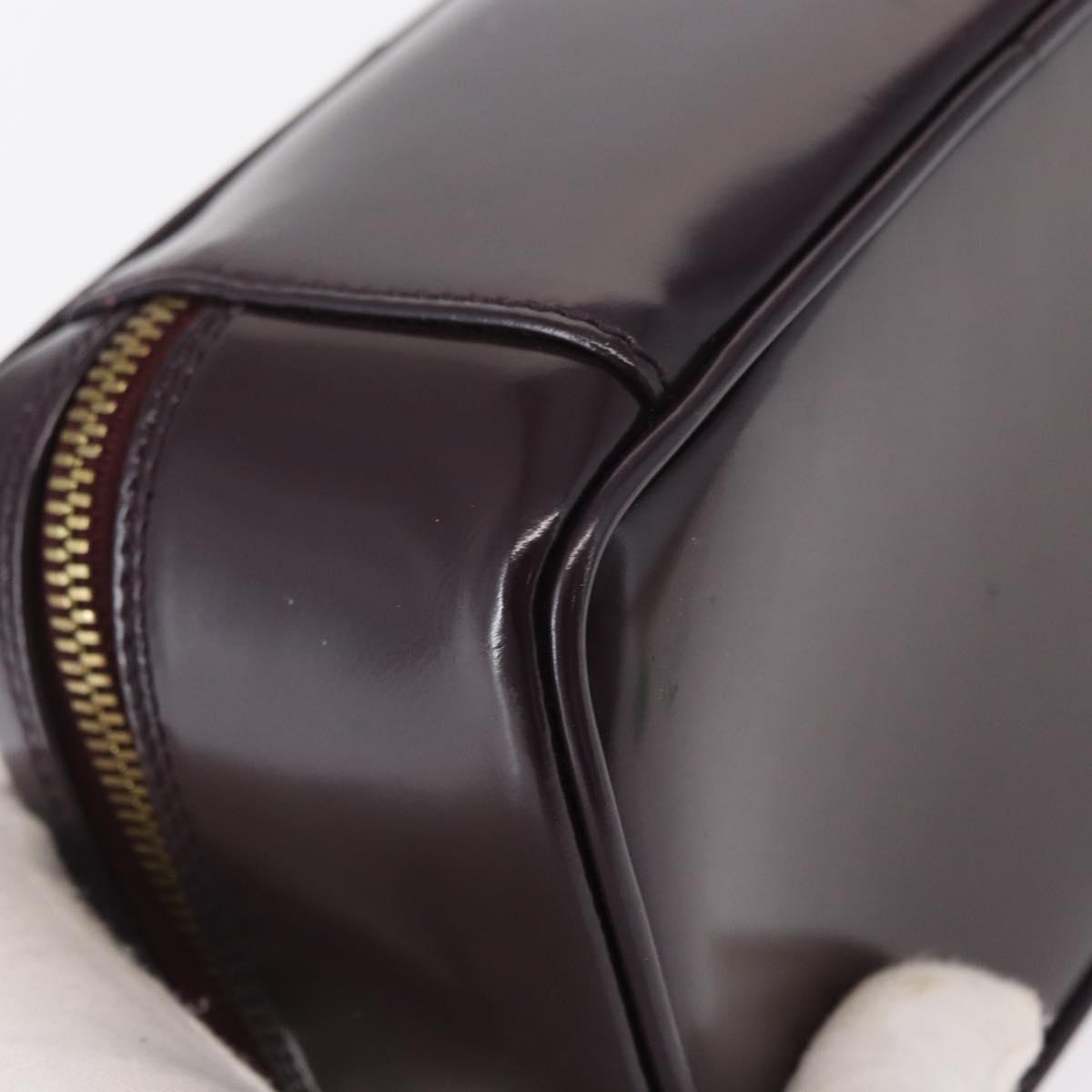 GUCCI Vanity Hand Bag Enamel Purple Gold 032 1956 0151 Auth ep12433