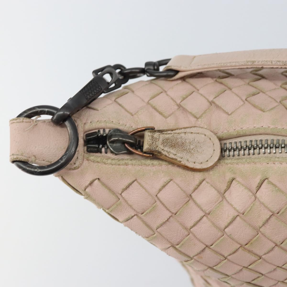 BOTTEGA VENETA INTRECCIATO Hand Bag Leather Pink Auth ep12436