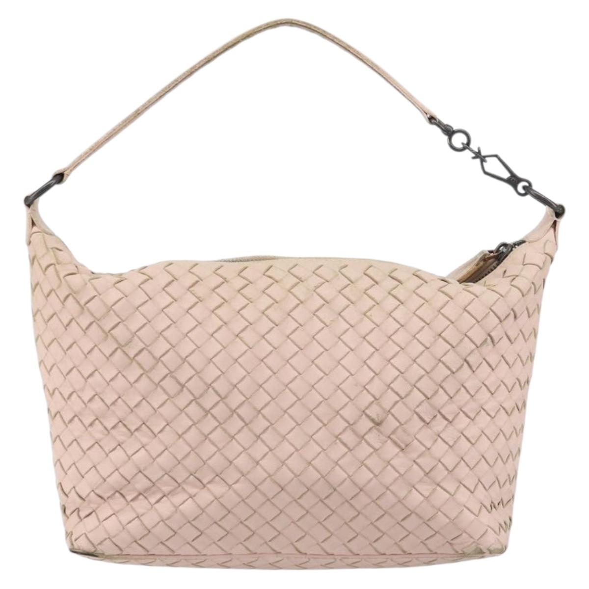 BOTTEGA VENETA INTRECCIATO Hand Bag Leather Pink Auth ep12436