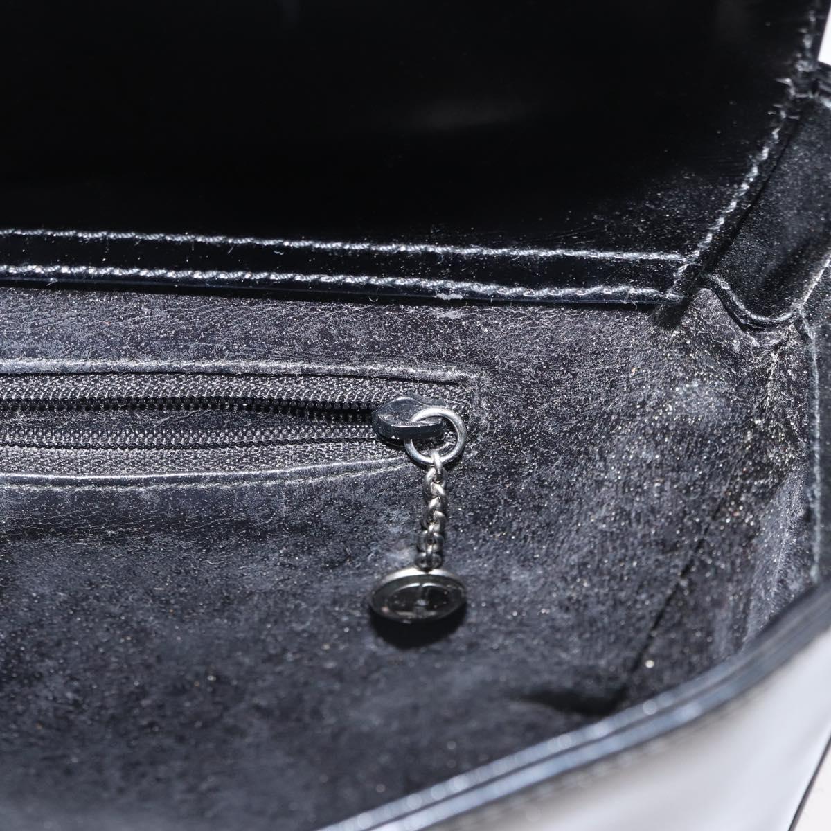 GUCCI Shoulder Bag Enamel Black Auth ep12438