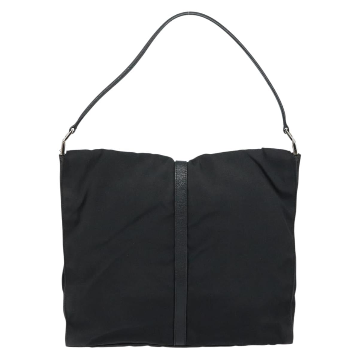 GUCCI Jackie Shoulder Bag Nylon Black Silver 001 3355 1781 Auth ep12448