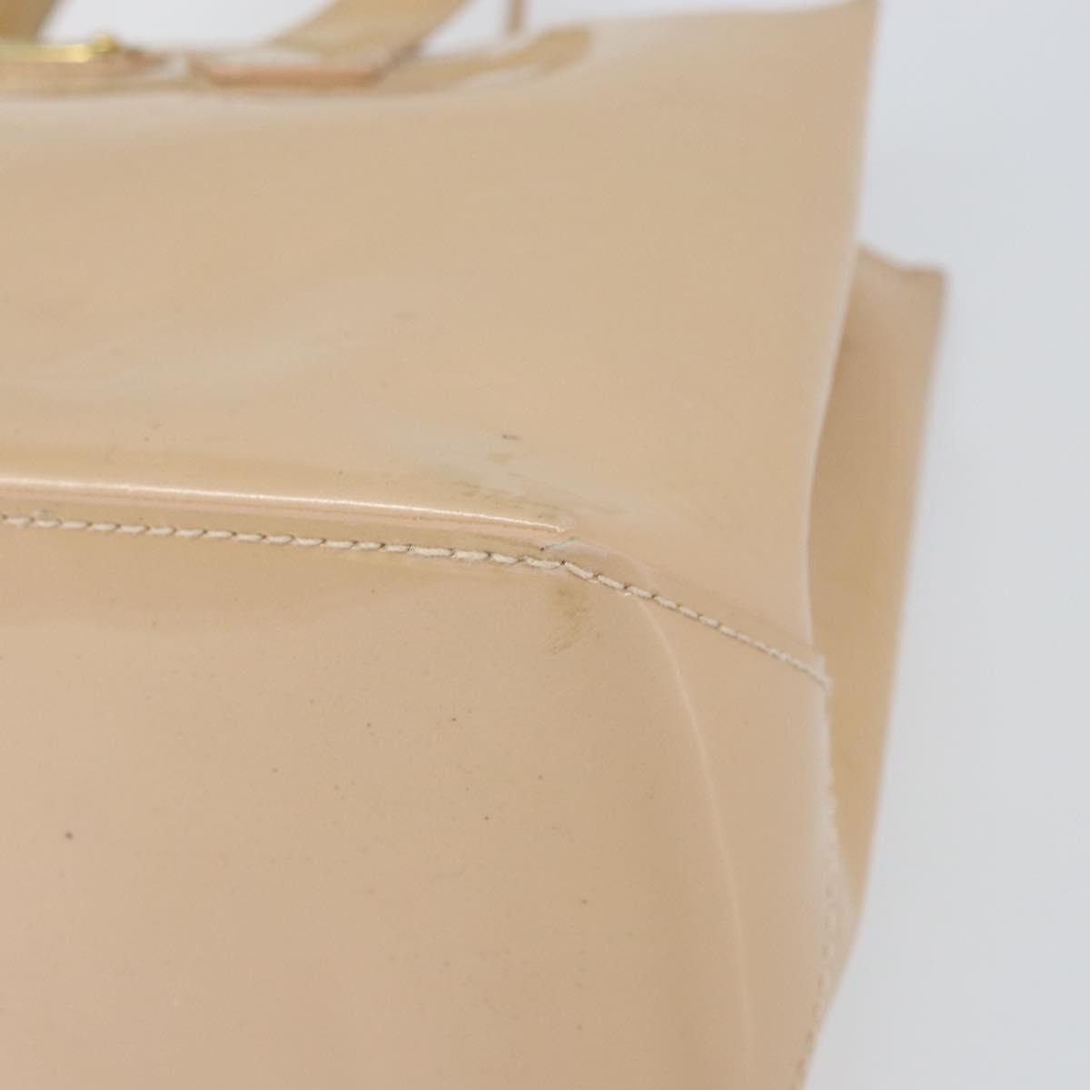 LOUIS VUITTON Vernis Wilshire PM Hand Bag Rose Flow Lantern M91642 Auth ep12449