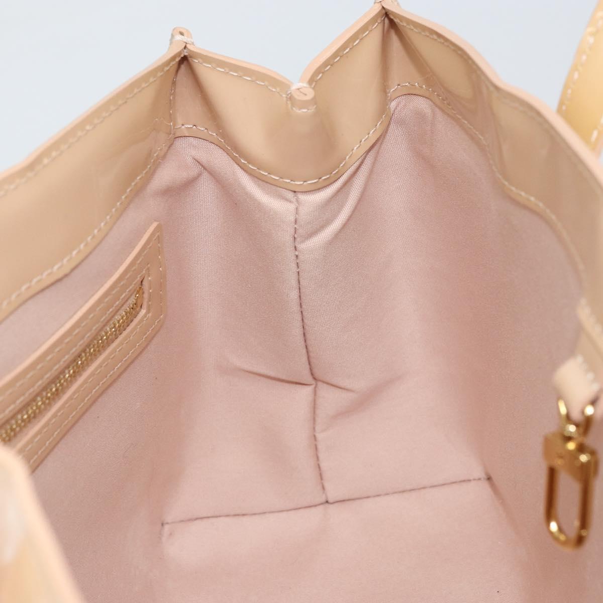 LOUIS VUITTON Vernis Wilshire PM Hand Bag Rose Flow Lantern M91642 Auth ep12449