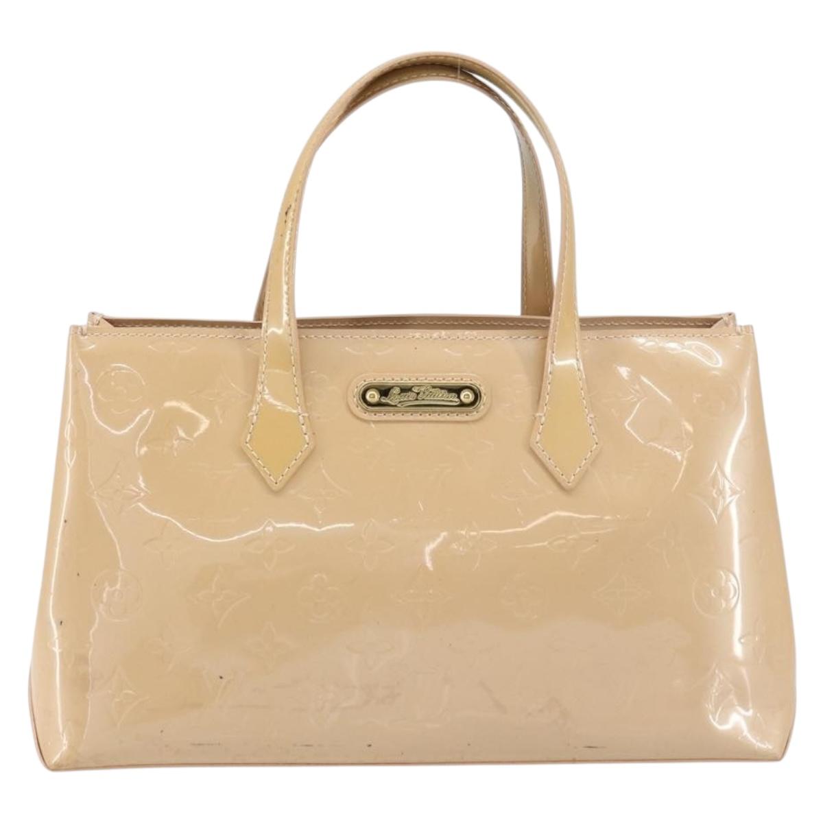 LOUIS VUITTON Vernis Wilshire PM Hand Bag Rose Flow Lantern M91642 Auth ep12449