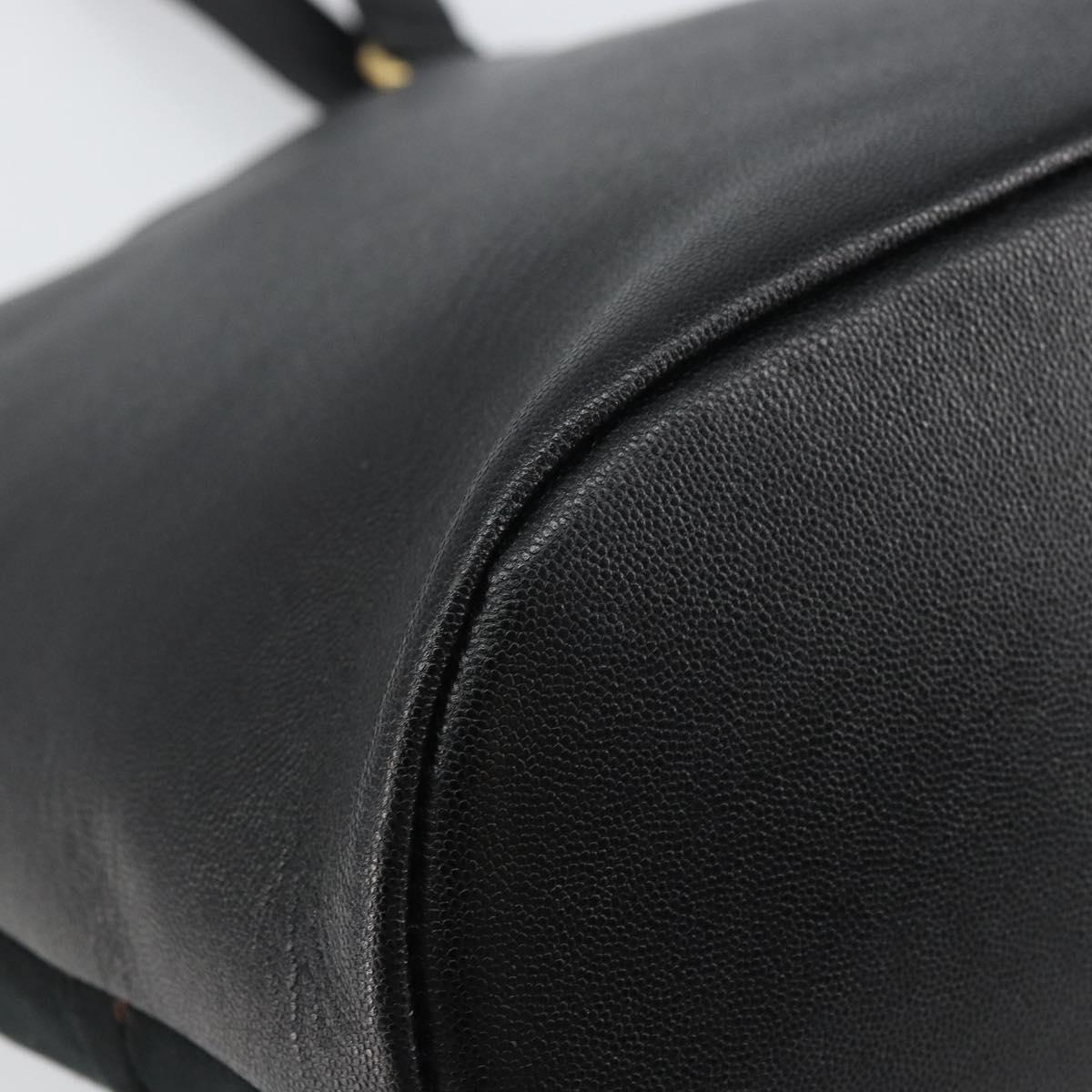 Burberrys Tote Bag Suede Black Gold Auth ep12453