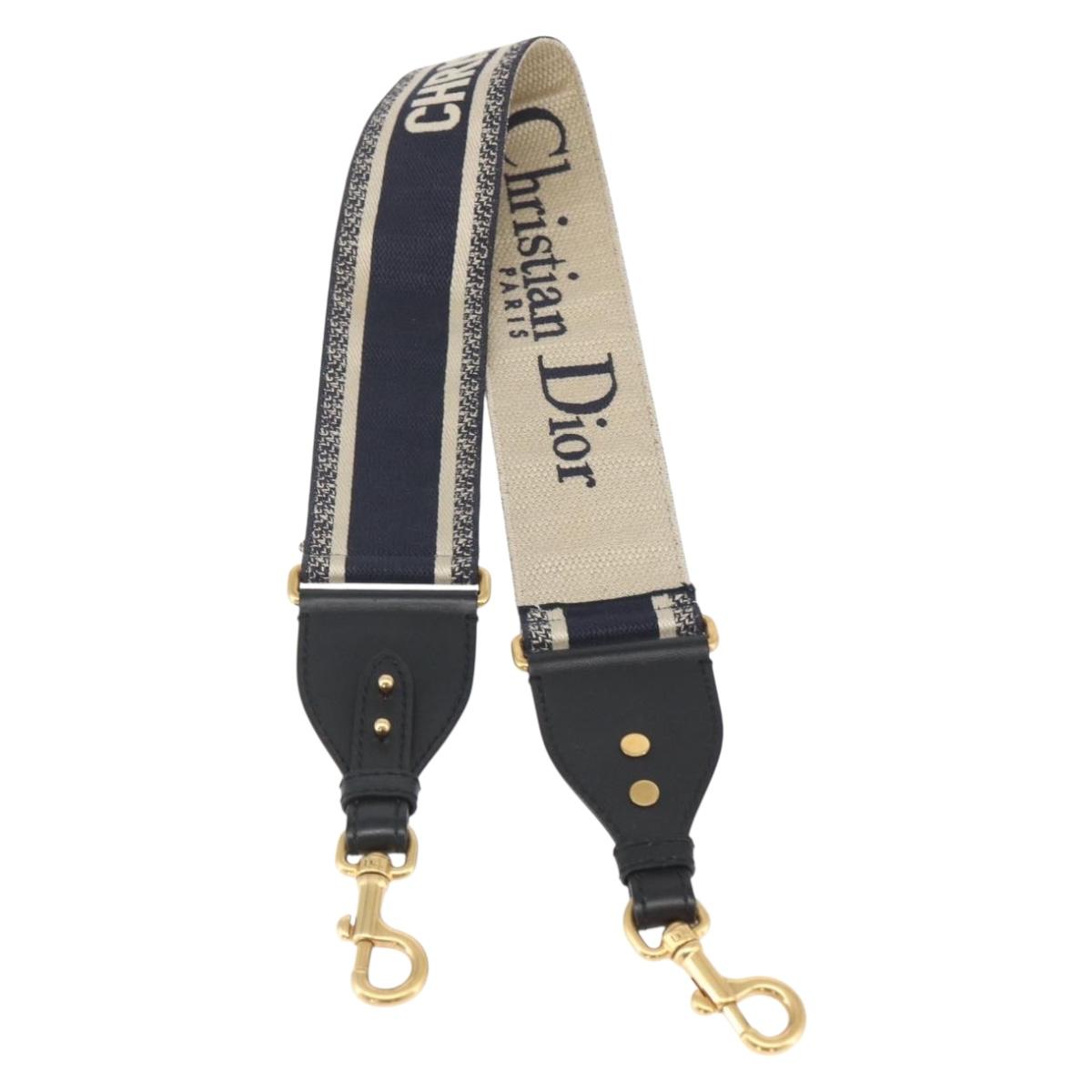 Christian Dior Shoulder Strap Canvas 32.3"" Navy Auth ep12457