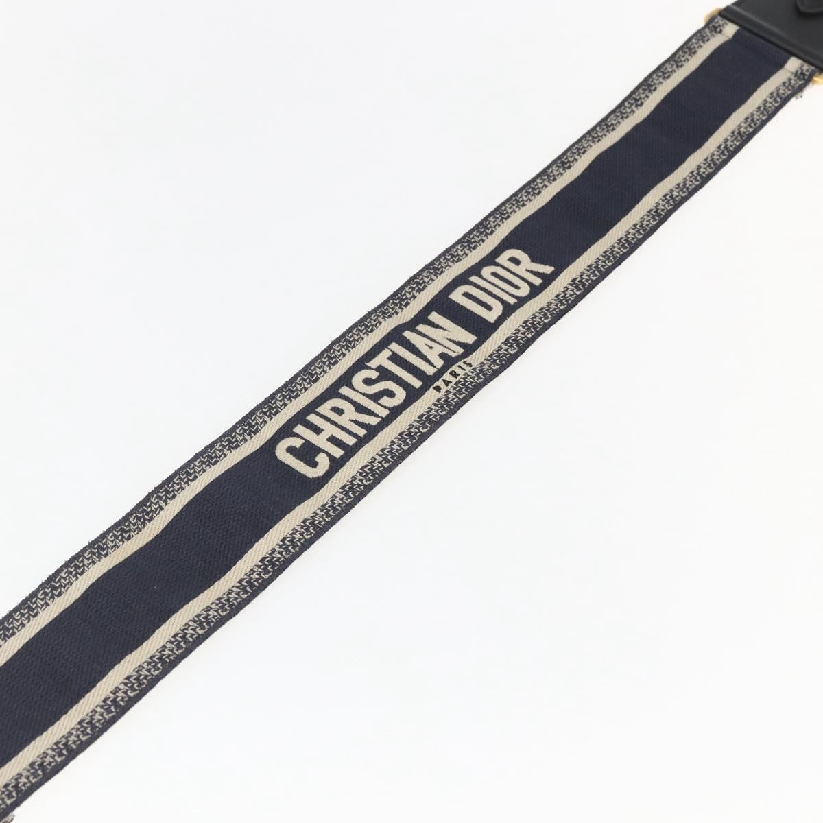 Christian Dior Shoulder Strap Canvas 32.3"" Navy Auth ep12457