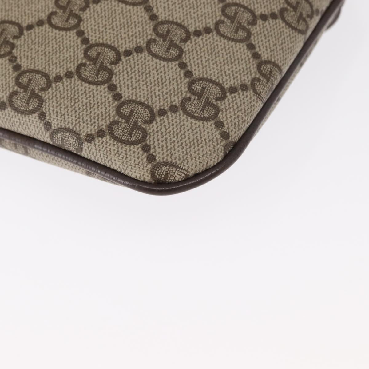 GUCCI GG Supreme Web Sherry Line Bag PVC Beige Gold 904 02 047 Auth ep12468