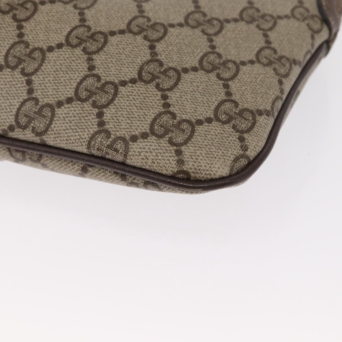 GUCCI GG Supreme Web Sherry Line Bag PVC Beige Gold 904 02 047 Auth ep12468