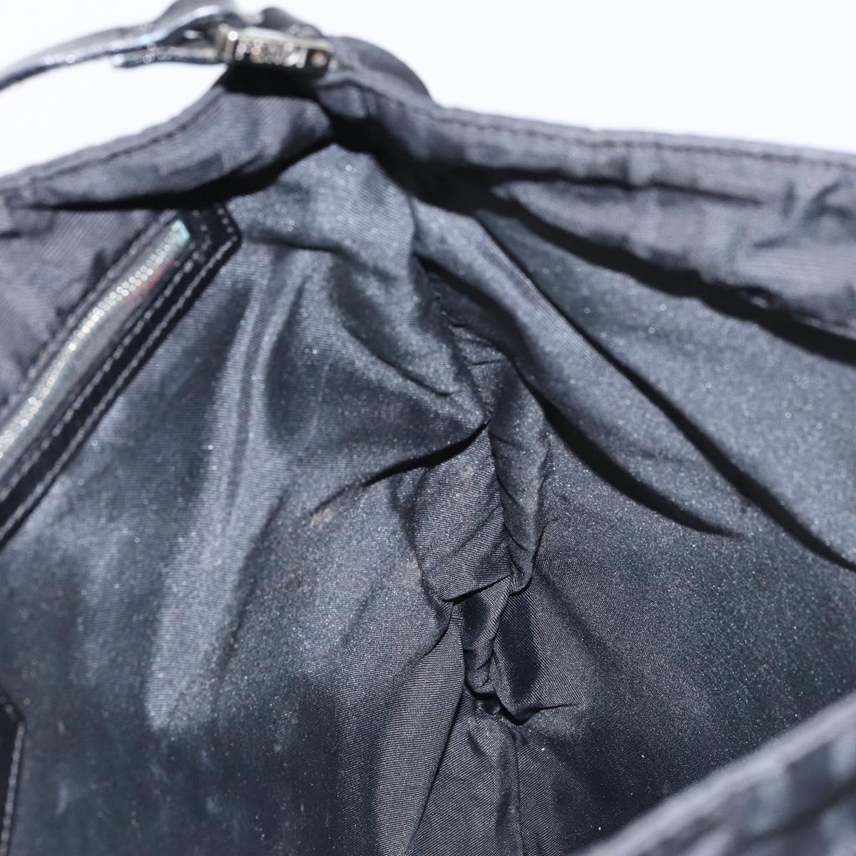 FENDI Zucca Canvas Shoulder Bag Silver Black Auth ep12476