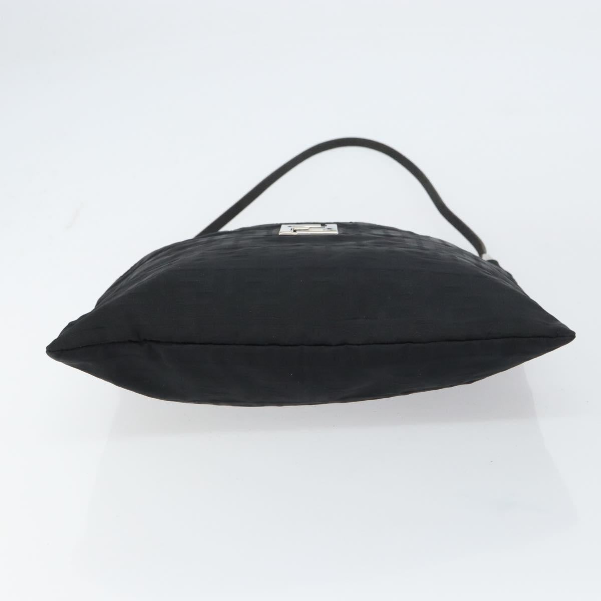 FENDI Zucca Canvas Shoulder Bag Silver Black Auth ep12476